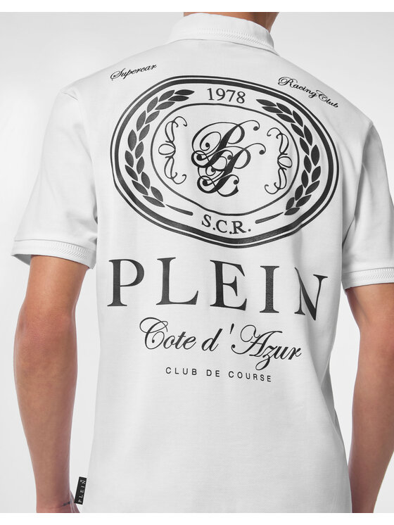 PHILIPP PLEIN PHILIPP PLEIN Polo 24693 Biały Slim Fit