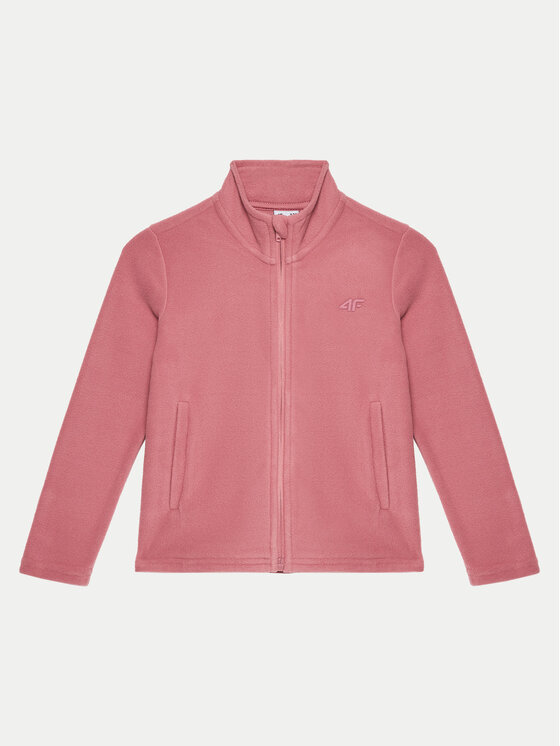 4F Fleecová mikina 4FJWMM00TFLEF261 Ružová Slim Fit
