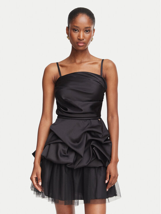 Rinascimento Rinascimento Coctailkleid CFC0130374003 Schwarz Slim Fit