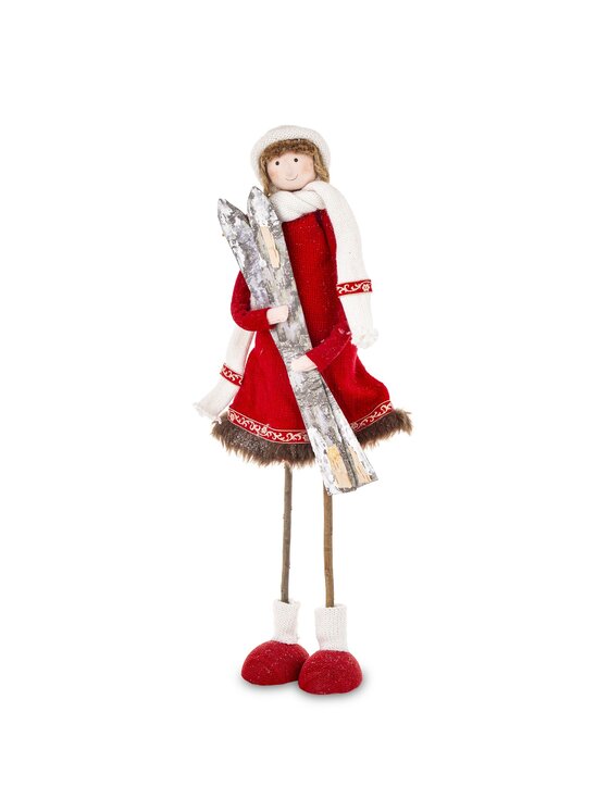 MIAhome MIAhome Figurka SUKIYA-3 z nartami Czerwony