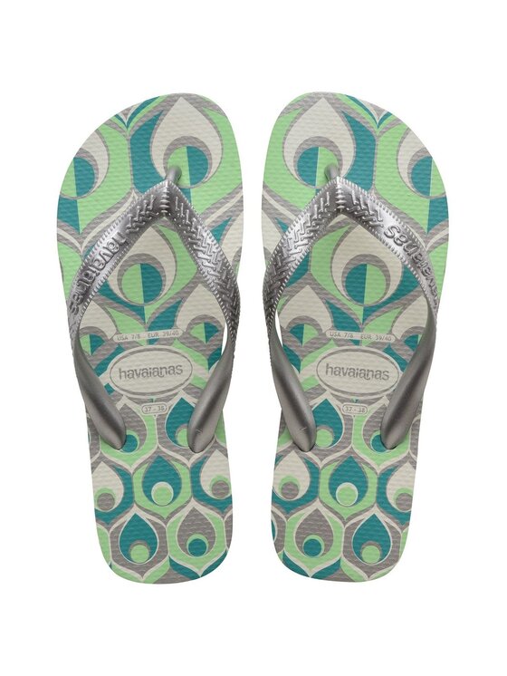 Japonki Havaianas, Rozmiar 33/34, Zielone, HAVAIANAS Infradito Donna 4123230.5163 Bianco