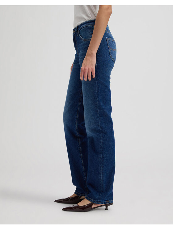 Lee Lee Jeansy LONDON Niebieski Straight Leg