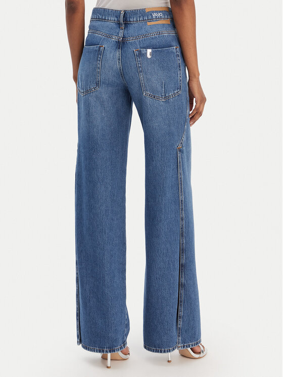 Liu Jo Liu Jo Jeans hlače UA6218 D0319 Modra Wide Leg