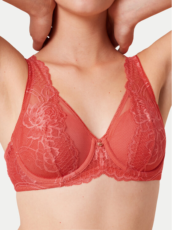 Triumph Triumph Biustonosz z fiszbiną Wild Peony Florale 10209627 Różowy