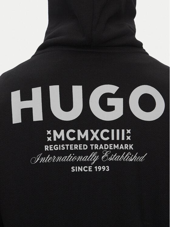 HUGO HUGO Džemperis ar kapuci Nardimez 50520017 Melns Loose Fit