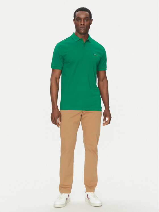 Hechter Paris Hechter Paris Тениска с яка и копчета Pique H-Eco 74004 151902 Зелен Regular Fit
