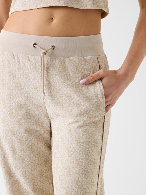 Guess Guess Spodnie materiałowe 182951 Beżowy Slim Fit