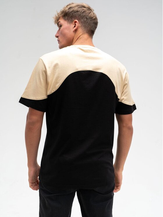 Good Luck Good Luck T-Shirt Koszulka Męska Z Krótkim Rękawem Tonal Shoulder Pad L Czarny Regular Fit