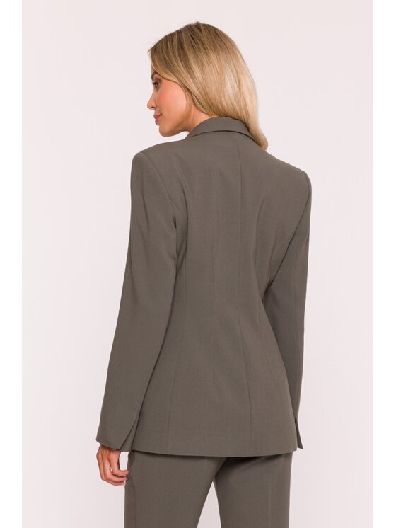 Stylove Stylove Marynarka S417 Khaki A-Line Fit