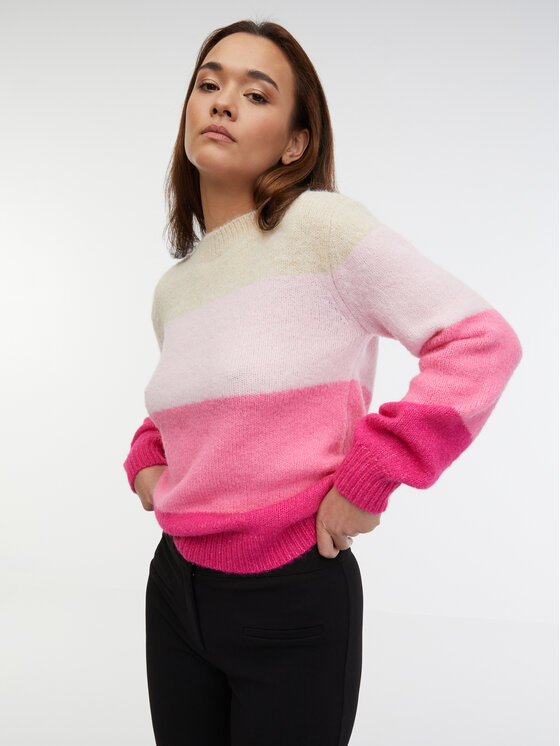 Orsay Orsay Sweter 1000104352000__XS Beżowy Regular Fit