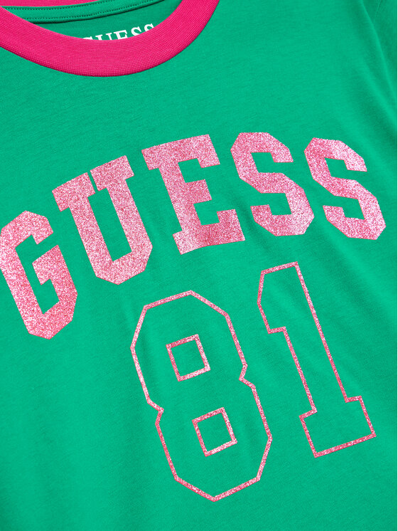 Guess Guess T-Shirt J3YI07 K8HM4 Grün Regular Fit