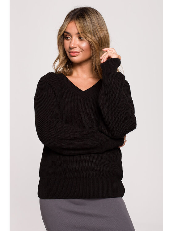 BeWear BeWear Sveter BK075 Čierna Comfortable Fit