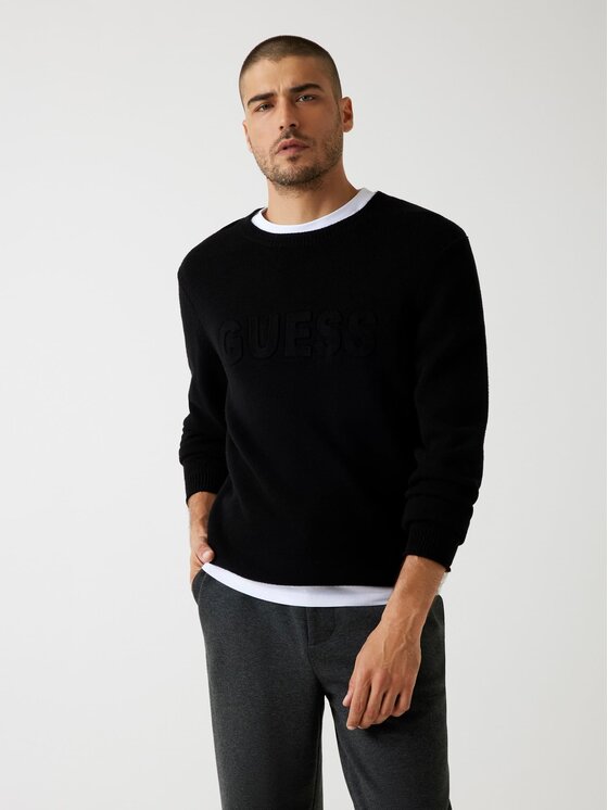 Guess Guess Džemperis 179004 Melns Classic Fit