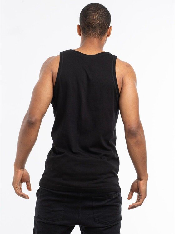 Good Luck Good Luck Tank top Koszulka bez rękawów Tank Top Bawełniany Bezrękawnik Czarny Męski GOOD LUCK Logo XXL Czarny Regular Fit