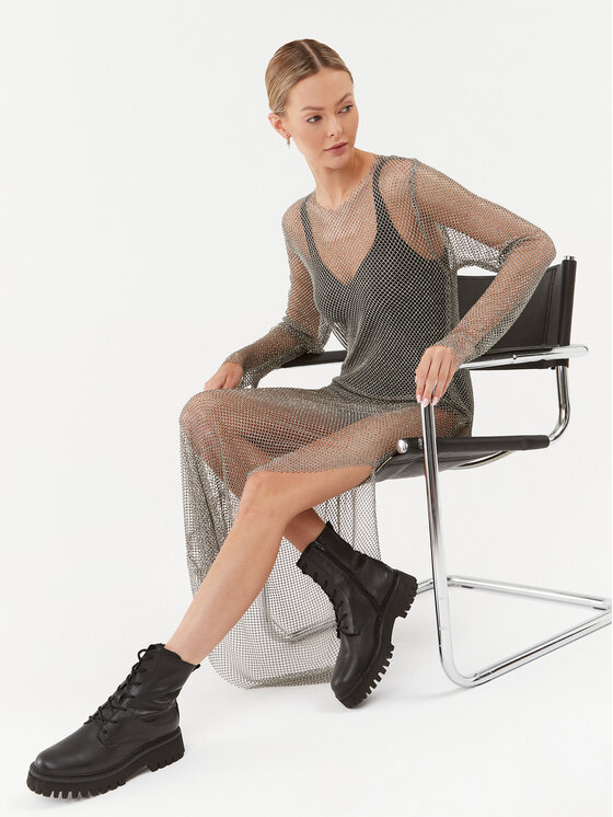 Samsøe Samsøe Samsøe Samsøe Kokteiļkleita Magda F23300203 Pelēks Regular Fit