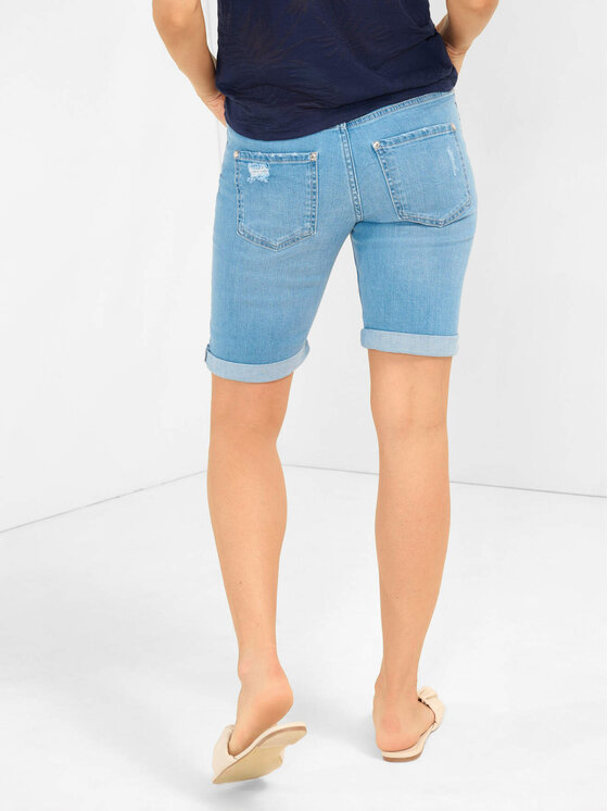 Orsay Orsay Szorty jeansowe 322029-97__38 Biały Regular Fit