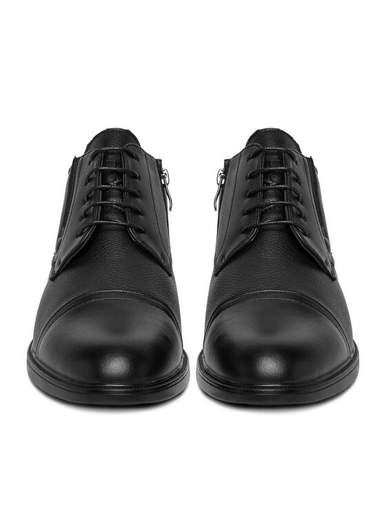 Lanetti Lanetti Schnürschuhe CEO-B33735-1 Schwarz
