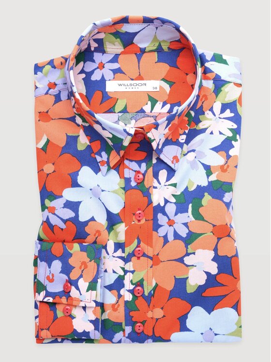 Willsoor Willsoor Koszula 61466 Granatowy Slim Fit