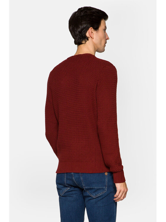 Lancerto Lancerto Sweter Miguel Czerwony Regular Fit