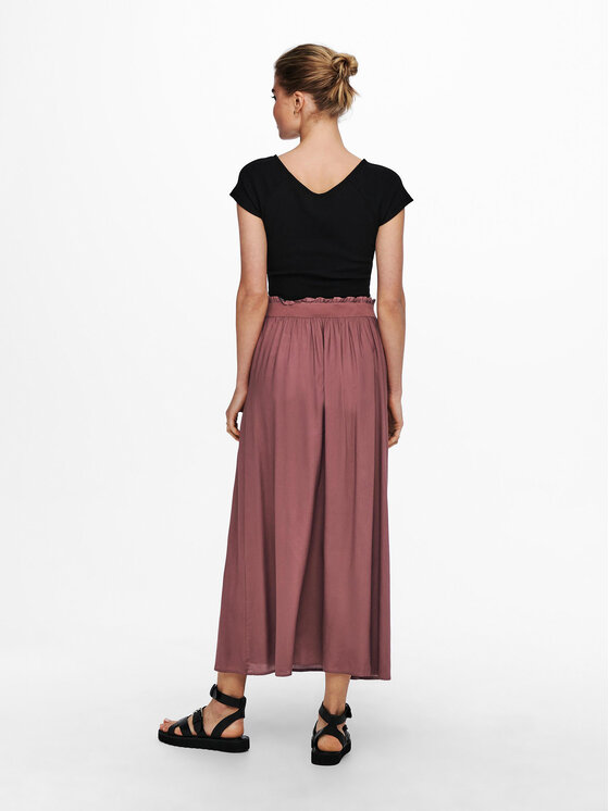 ONLY ONLY Maxi suknja Venedig 15164606 Ružičasta Regular Fit