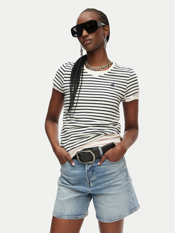 G-Star Raw G-Star Raw Majica Eyben D24533-D244 Bela Regular Fit