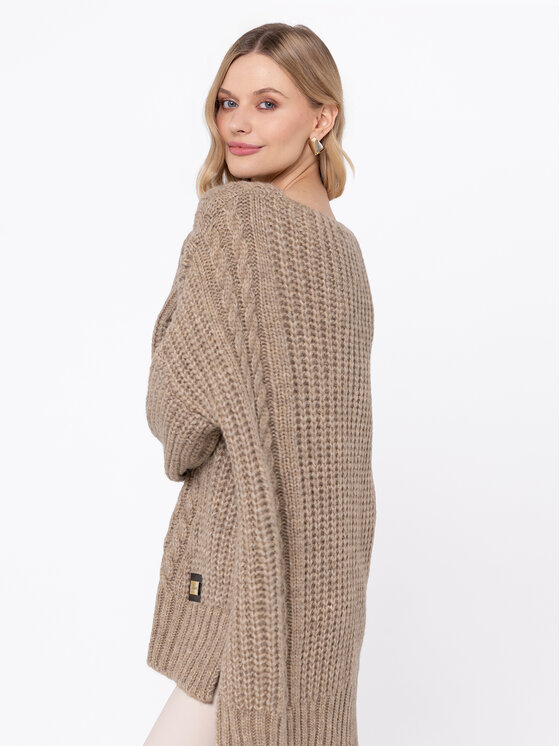 LIDIA KALITA LIDIA KALITA Sweter Luxembourg Beżowy Oversize