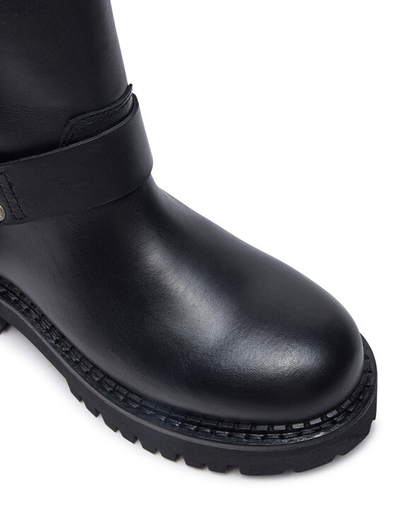 Tommy Jeans Tommy Jeans Μποτάκια Tjw Urban Biker Boot Leather EN0EN02728 Μαύρο