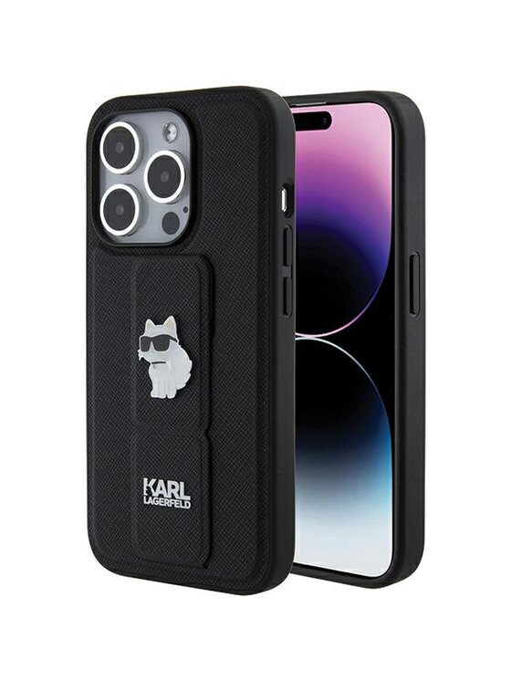 Etui na telefon KARL LAGERFELD, Czarne, iPhone 15 Pro
