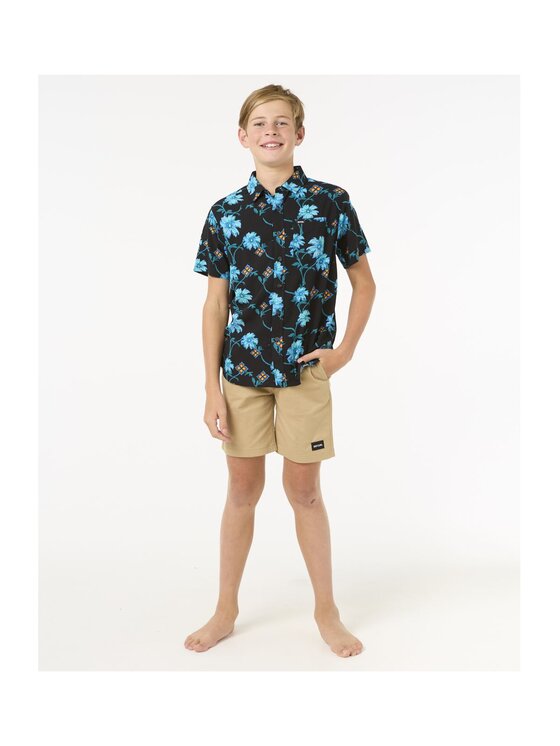 Rip Curl Rip Curl Koszula Surf Revival S/S Shirt-Boy Czarny Regular Fit