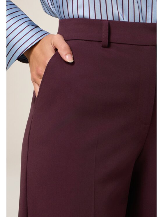 Oltre Oltre Spodnie materiałowe P029R108784N036 Bordowy Baggy Fit