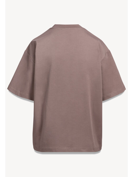 BIZUU BIZUU T-Shirt BOWELLE OVERSIZED Brązowy Standard Fit