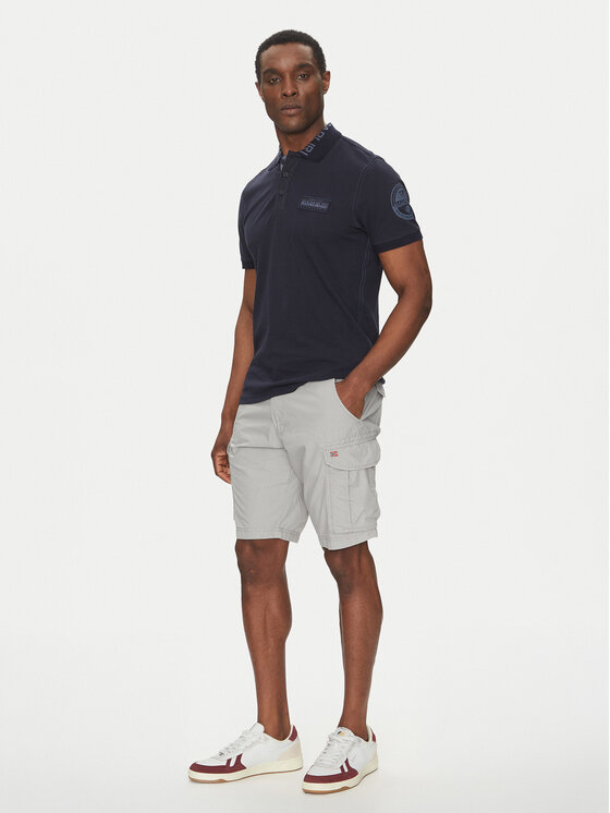 Napapijri Napapijri Pantaloncini di tessuto Noto 2.0 NP0A4HOQ Grigio Regular Fit