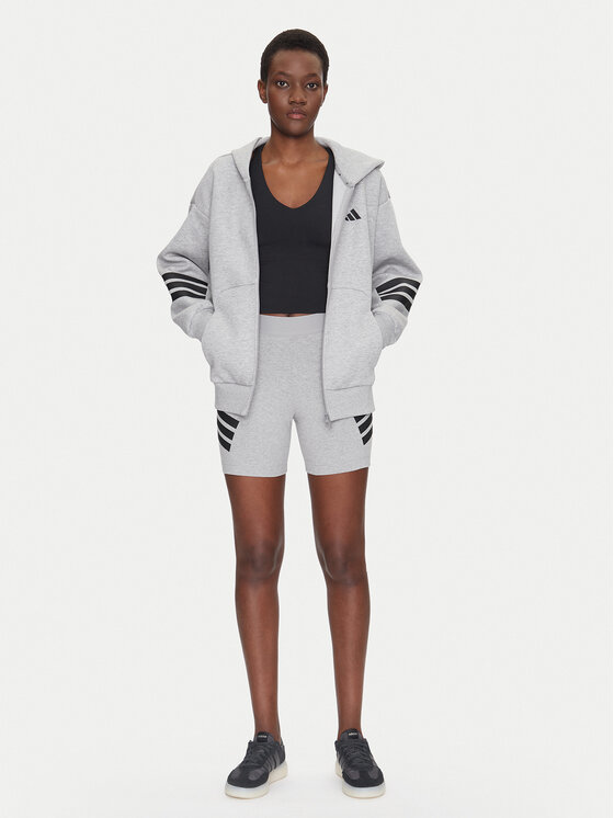 adidas adidas Mikina Future Icons 3-Stripes JE0172 Šedá Regular Fit