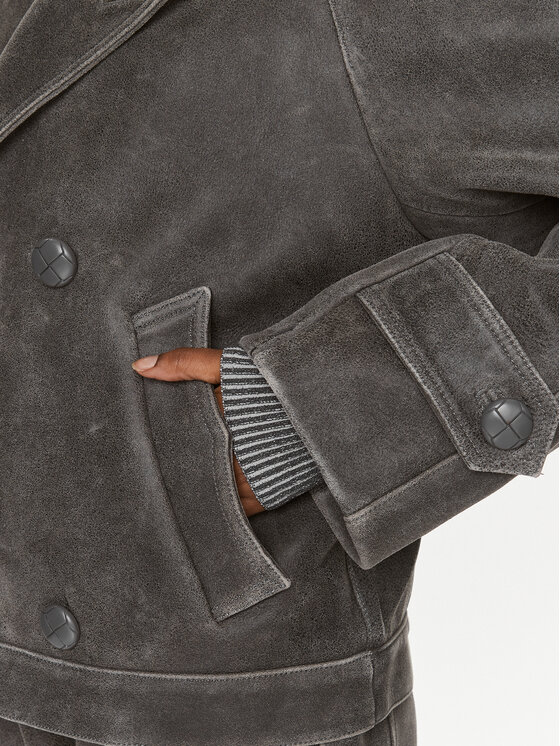 MVP Wardrobe MVP Wardrobe Ādas imitācijas jaka Solferino MVPI3CP152.0PELLE Pelēks Wide Fit