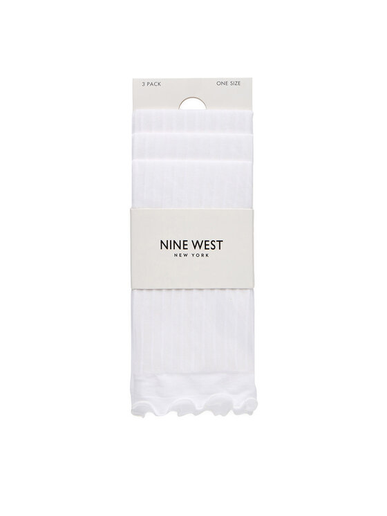 Nine West Nine West Dlhé ponožky CEO_AS_NW_01_Z_AW25 (3-PACK) Biela