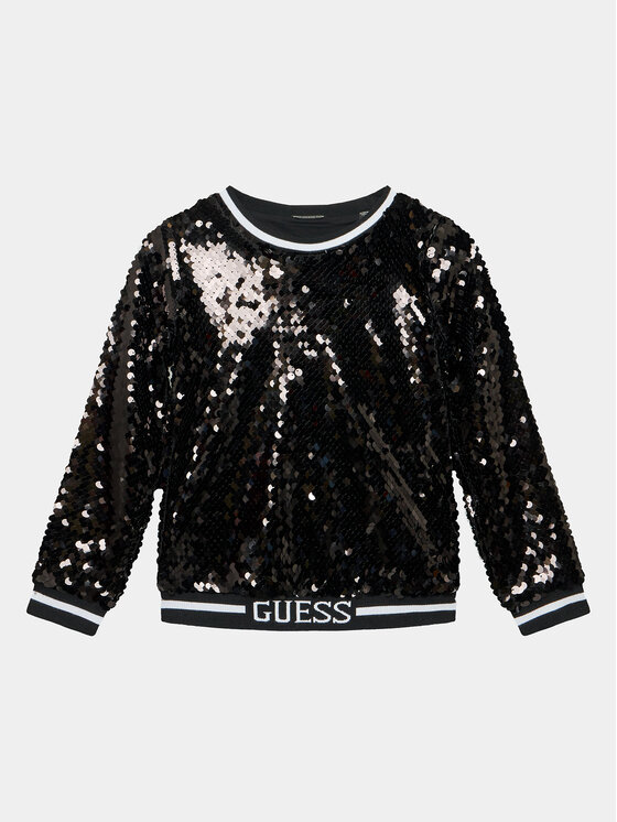 Guess Μπλούζα J3BQ27 WEXY0 Μαύρο Regular Fit