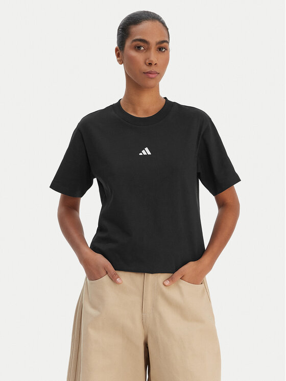 adidas adidas Tričko Essentials Small Logo JC5943 Čierna Regular Fit