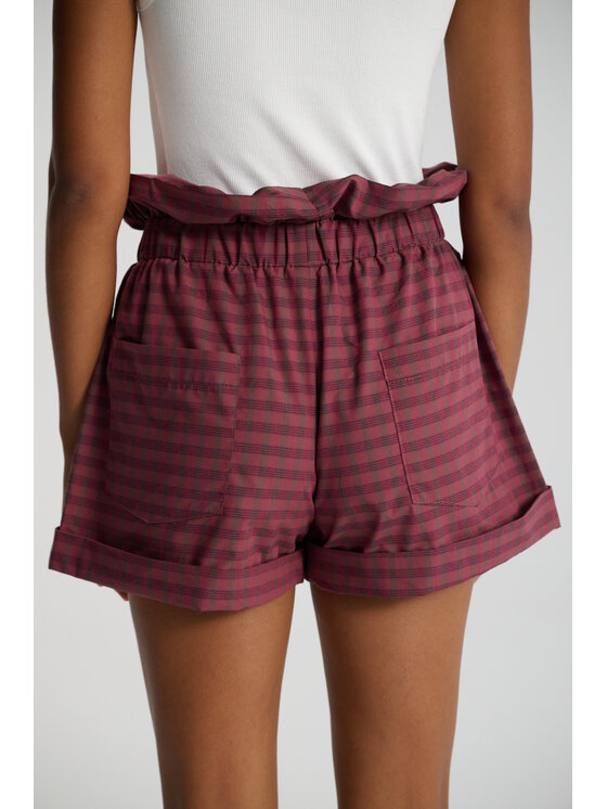 Le Songe Le Songe Szorty materiałowe BOONIE Bordowy Basic Fit