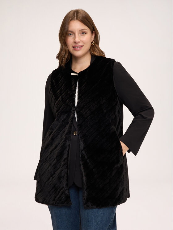 Fiorella Rubino Fiorella Rubino Płaszcz zimowy S061E003978N033 Czarny Regular Fit