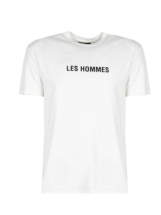 Les Hommes Les Hommes T-Shirt LF224302-0700-1009 | Grafic Print Λευκό Regular Fit