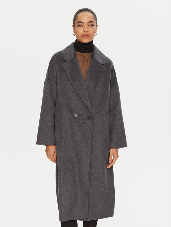 ViCOLO ViCOLO Cappotto di lana TS0006 Grigio Regular Fit