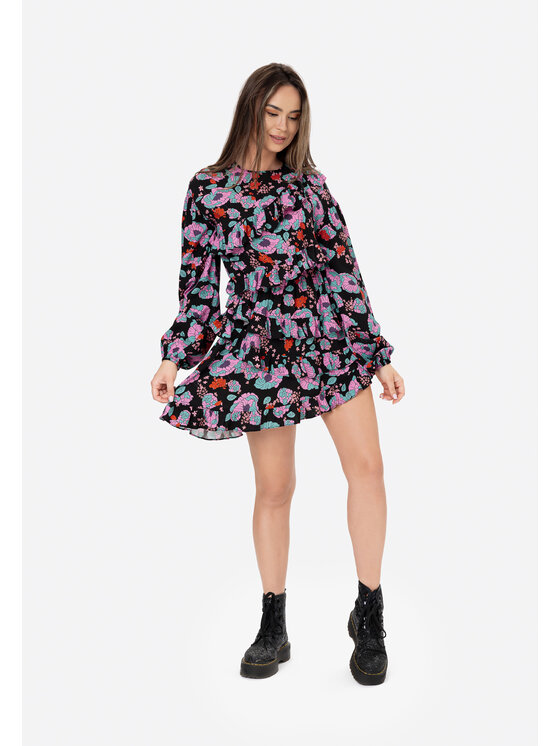 LAURELLA LAURELLA Každodenné šaty 4TU020 Čierna Regular Fit