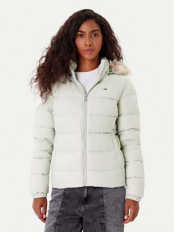 Tommy Jeans Tommy Jeans Daunenjacke Basic DW0DW18312 Grün Slim Fit