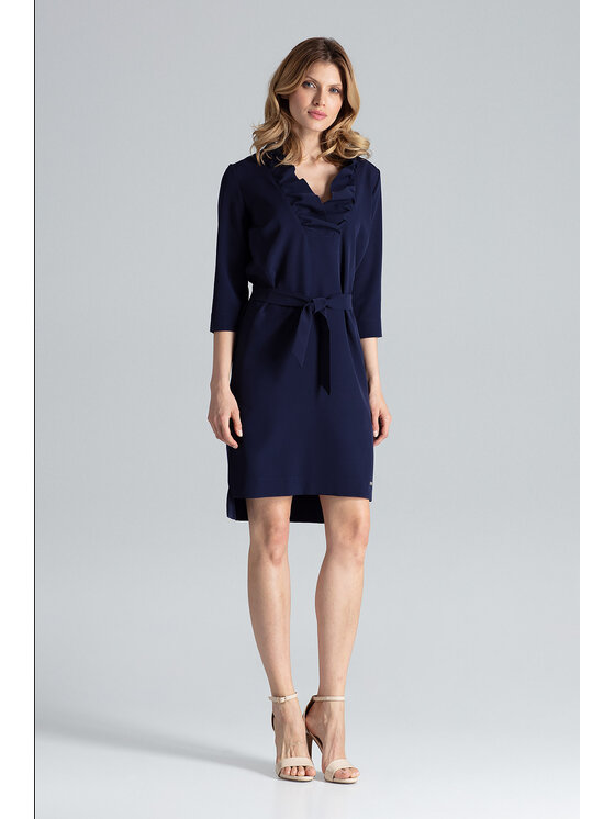 FIGL FIGL Šaty M644 Tmavomodrá Regular Fit