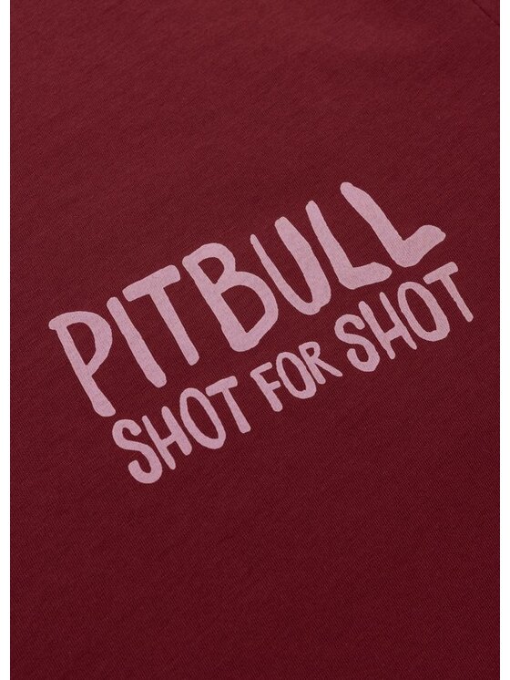 PITBULL PITBULL T-Shirt Koszulka męska SHOT FOR SHOT 3XL Bordowy Regular Fit