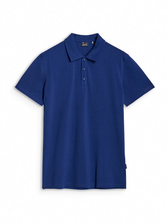 4F 4F Polo MIDSHOP TEXTILE Granatowy Regular Fit