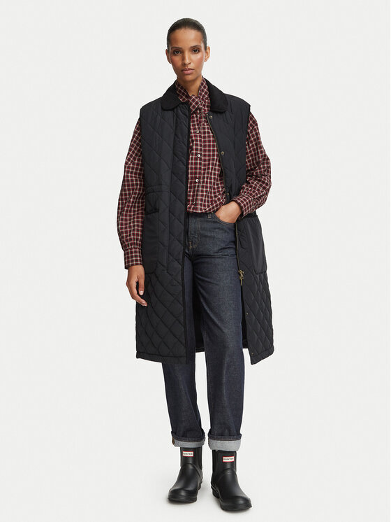 Hunter Hunter Kamizelka HARW0004262 Czarny Regular Fit