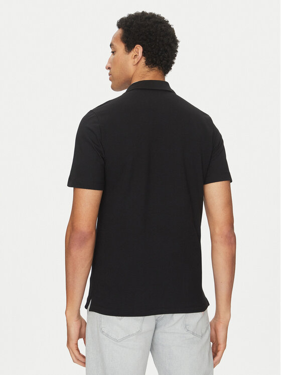 Guess Guess Тениска с яка и копчета M5GP60 K7O64 Черен Slim Fit