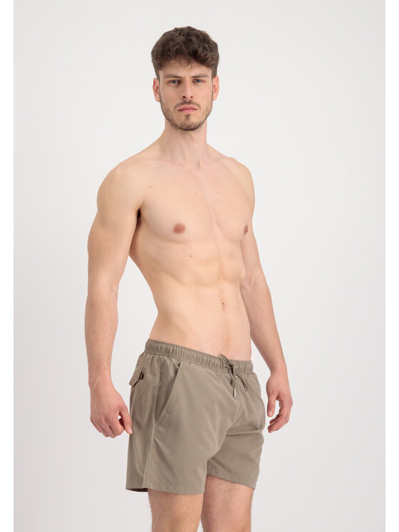 Alpha Industries Alpha Industries Kąpielówki Hydrochromic Allover Print Swimshort Zielony Regular Fit