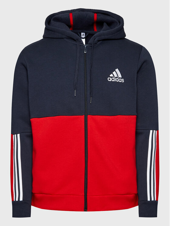 adidas Felpa Essentials Colorblock Fleece HK2880 Multicolore Regular Fit Modivo